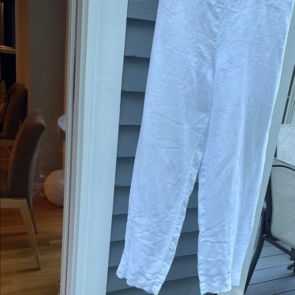 Chic White Linen Pants - Picture 3 of 5